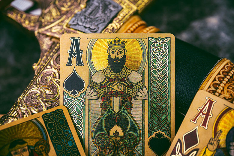 Authurian playing cards designed by Jackson Robinson, produced by Kings Wild Project
