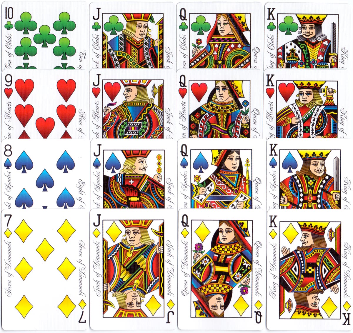 Matt Hessler’s “Enhanced” four-colour playing cards, 2015
