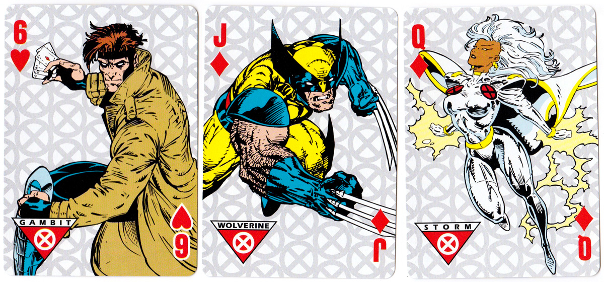 1993 X-Men Playing Cards. Gambit, Wolverine and Storm