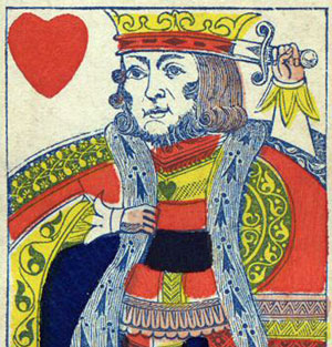 the king of hearts is often nicknamed the Suicide King