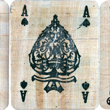 Egyptian papyrus playing cards