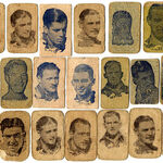 Children’s miniature football player cards, Montevideo, c.1928