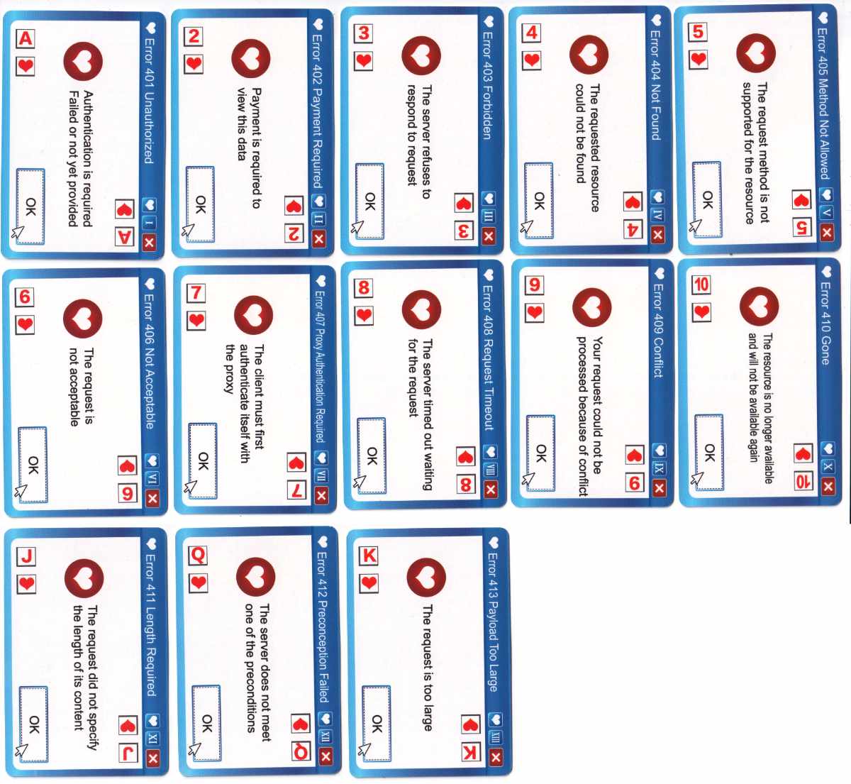Windows Error Playing Cards — The World of Playing Cards