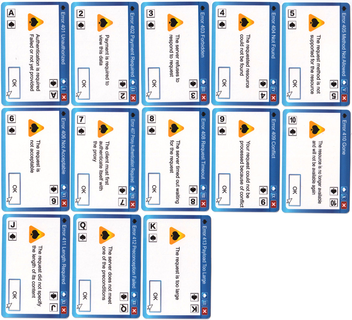 Windows Error Playing Cards — The World of Playing Cards