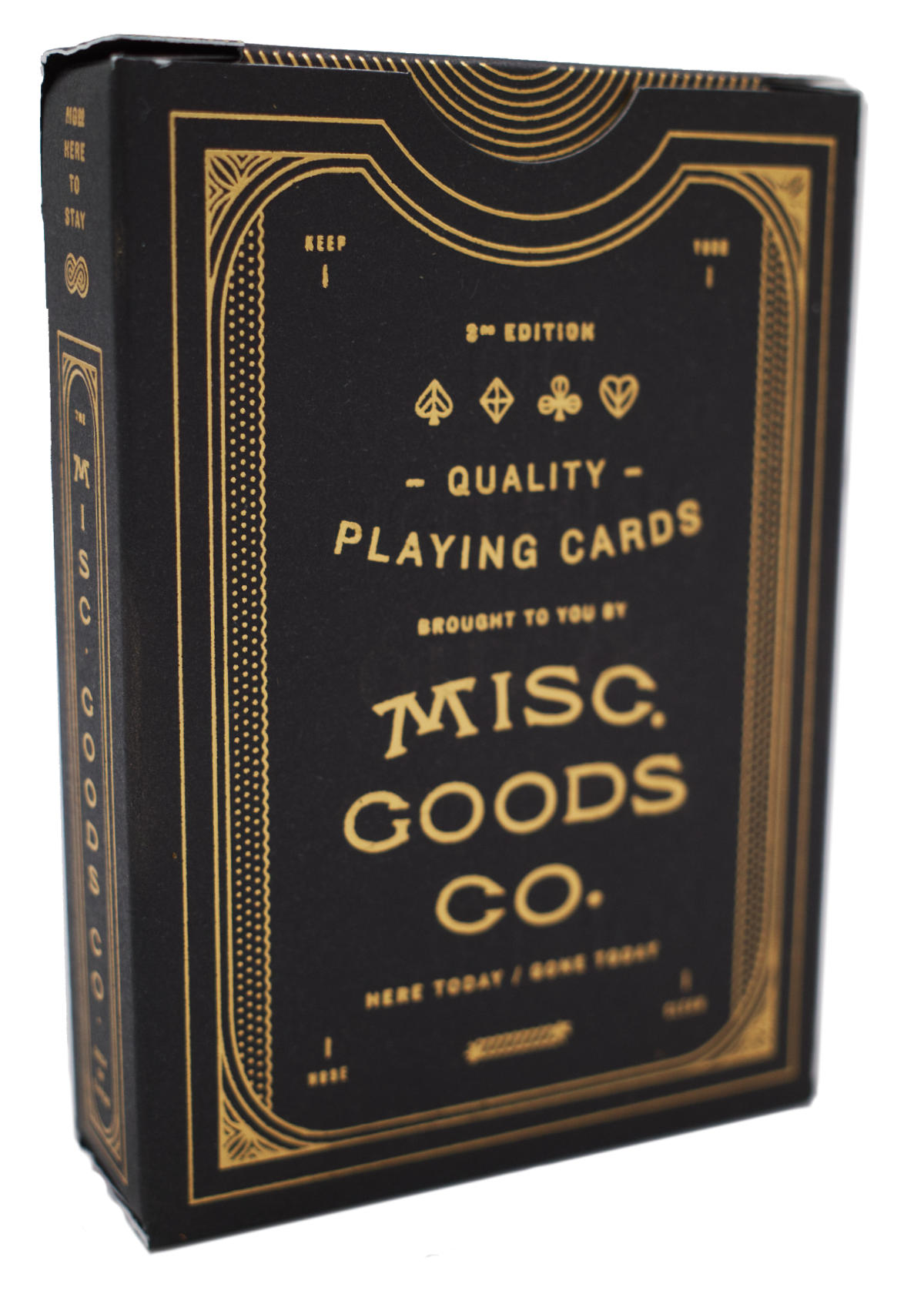 Misc. Goods Co. Playing Cards, third edition tuck box, 2014, designed by Tyler Deeb.