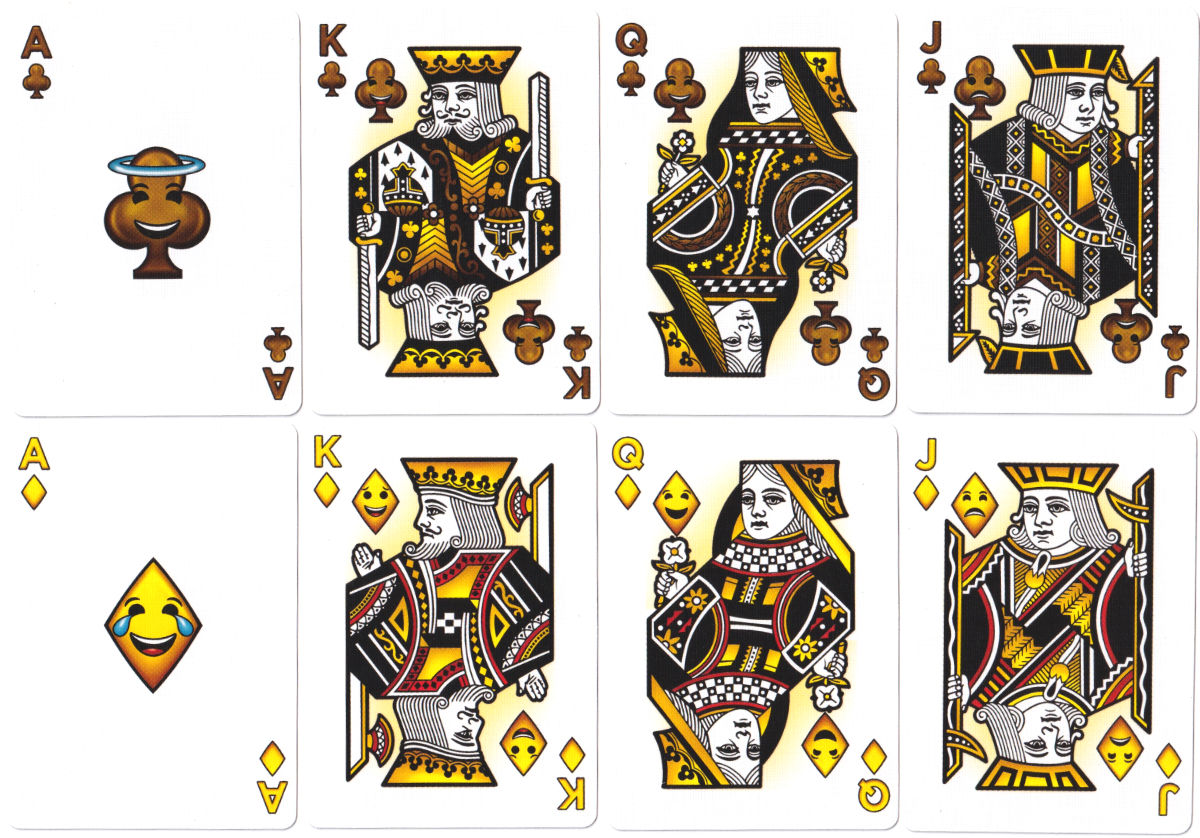 Club and diamond courts from Emoji Playing Cards
