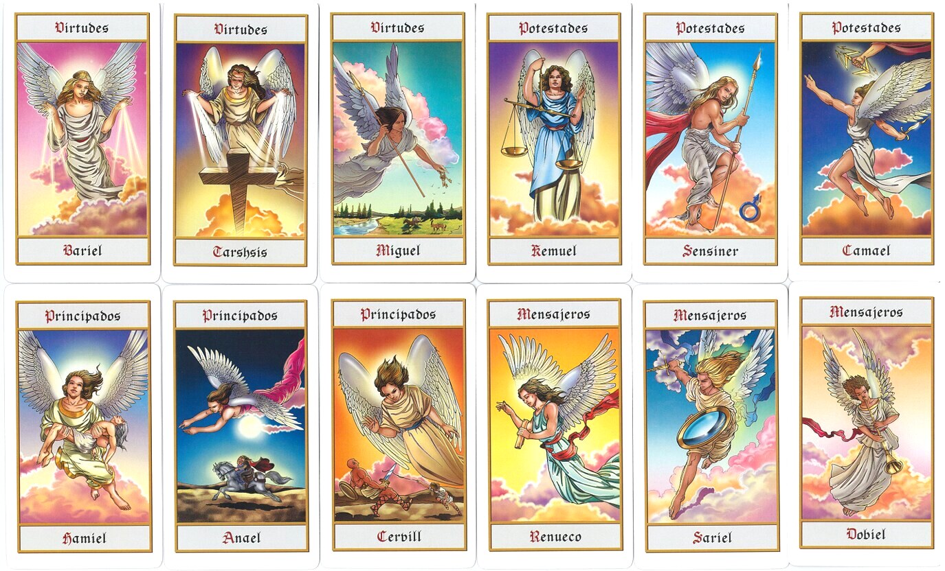 Angel cards from Tarot de los Angeles