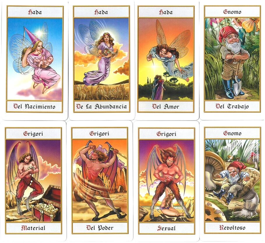 Fairies, Grigori and Gnomes cards from Tarot de los Angeles