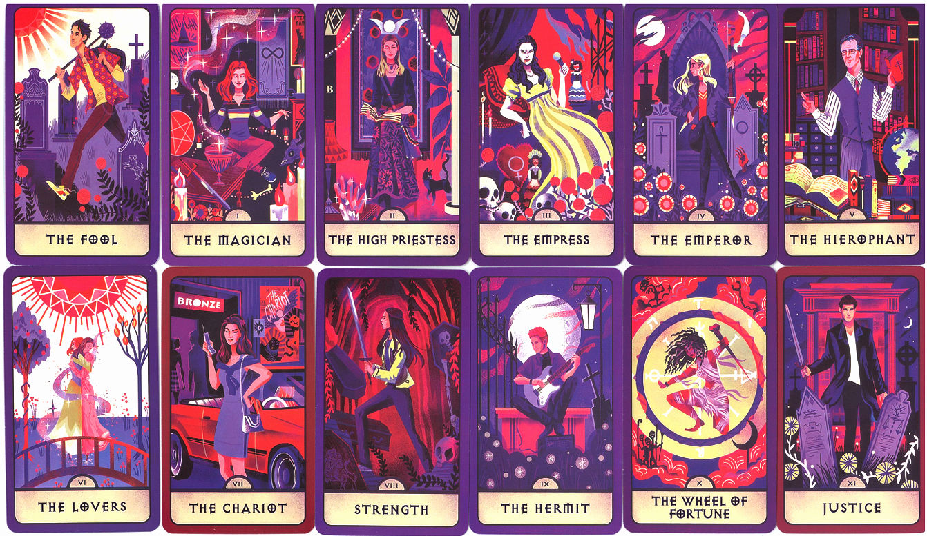 First half of the Major Arcana from Buffy the Vampire Slayer Tarot