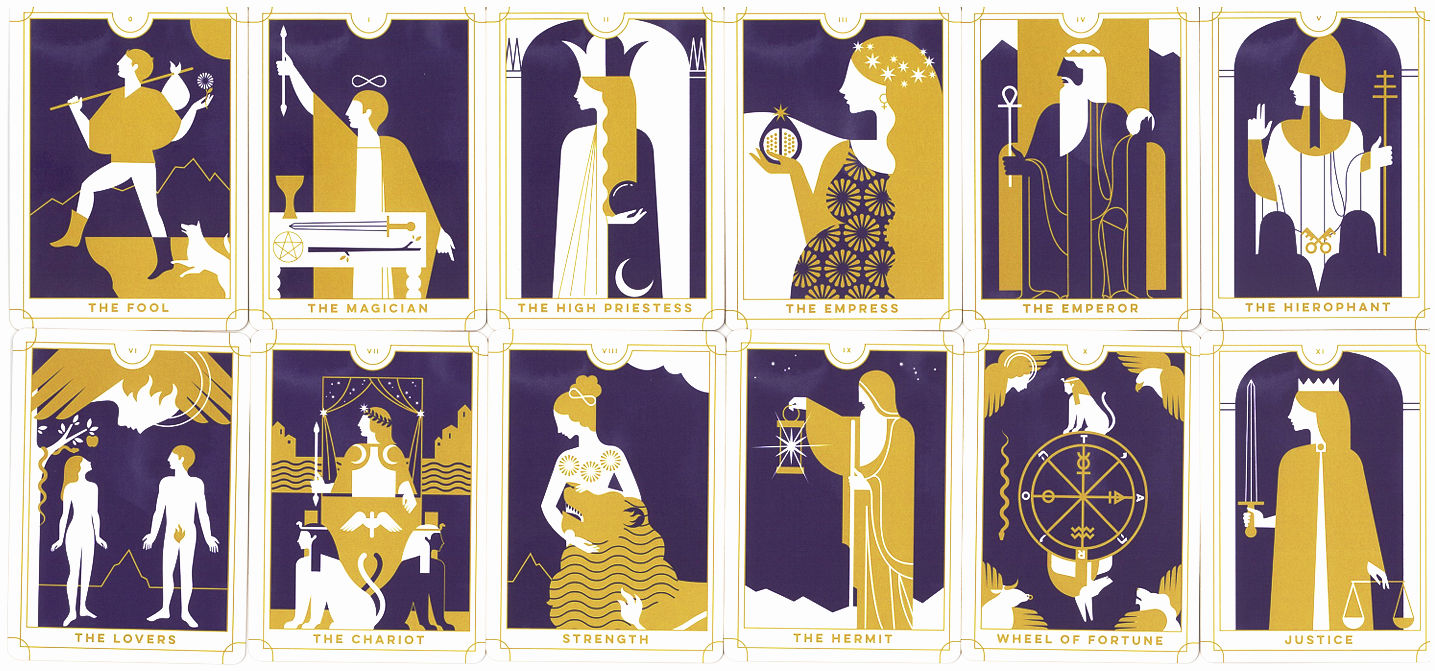 Major Arcana cards from Everyday Tarot