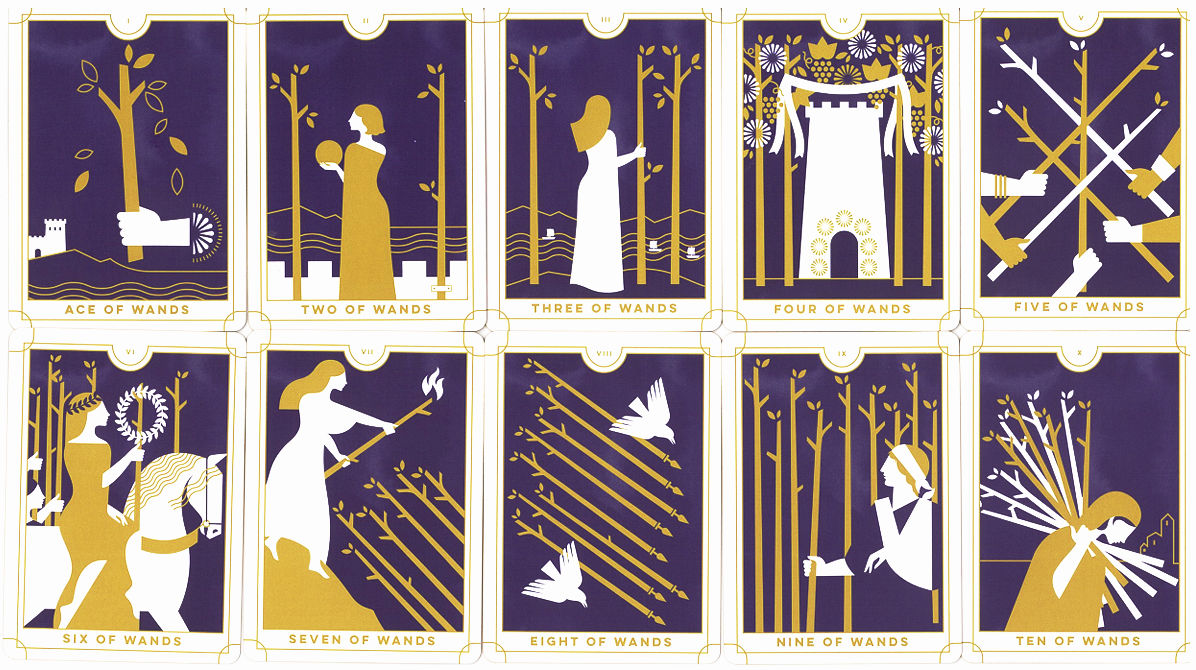 Ace through Ten of Wands from Everyday Tarot