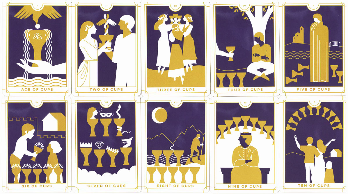 Ace through Ten of Cups from Everyday Tarot