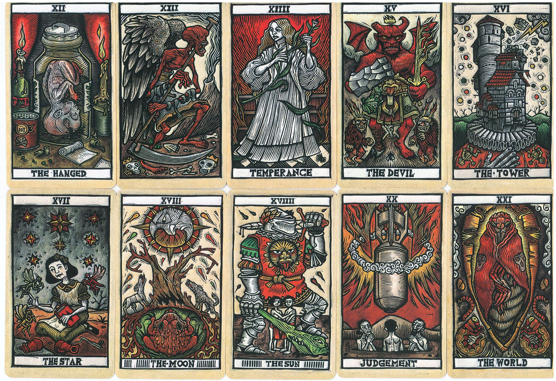 Further Major Arcana cards from Tarot del Toro