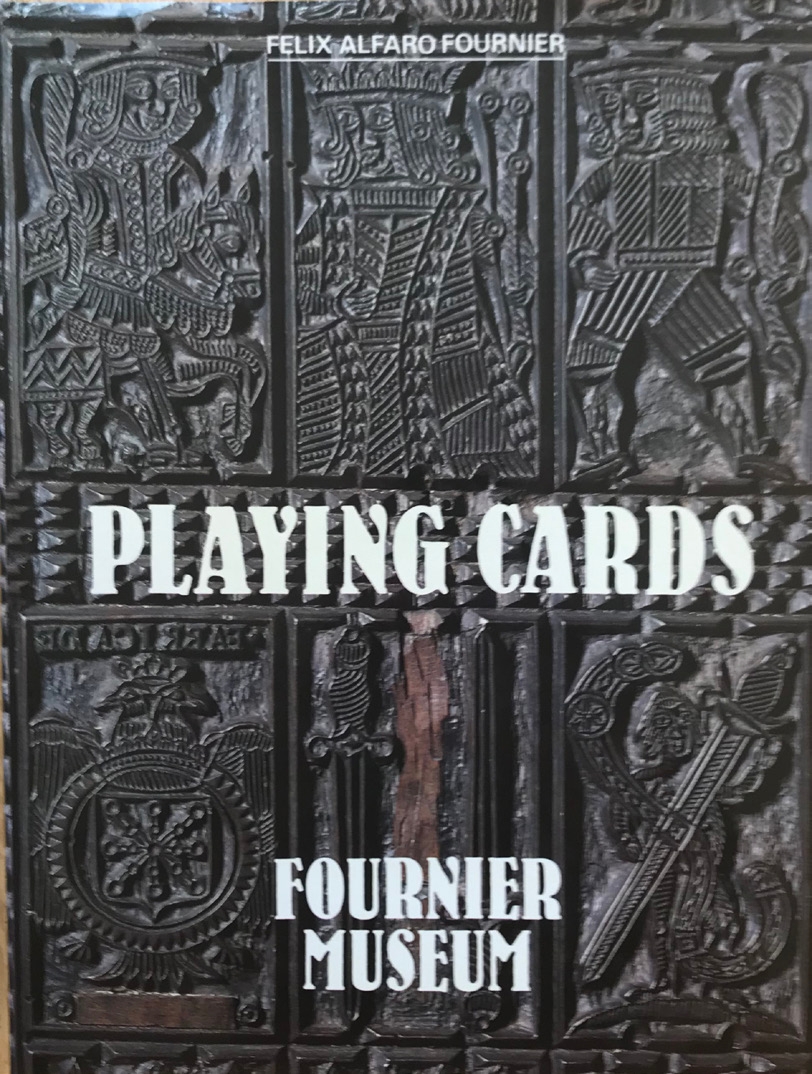 Book cover reading “Playing Cards” and “Fournier Museum”.