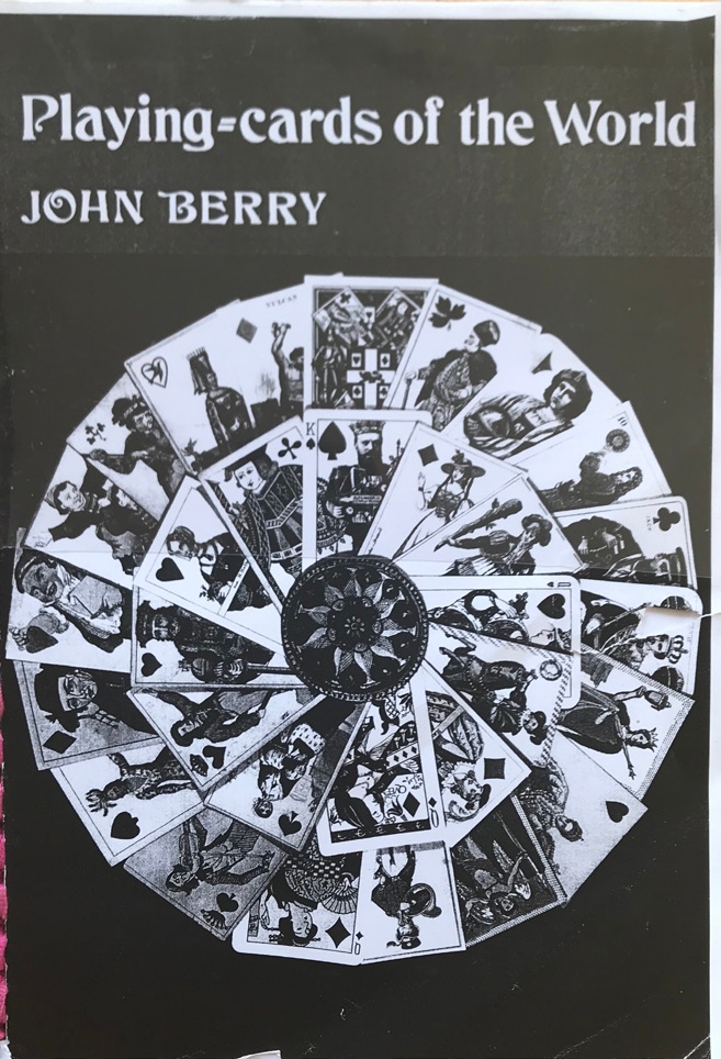 Cover of Playing-cards of the World by Joan Berry, with a circular fan of playing cards.