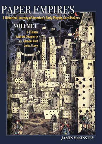 Cover of “Paper Empires”, Volume I, by Jason McKinstry, with a playing-card cityscape motif.