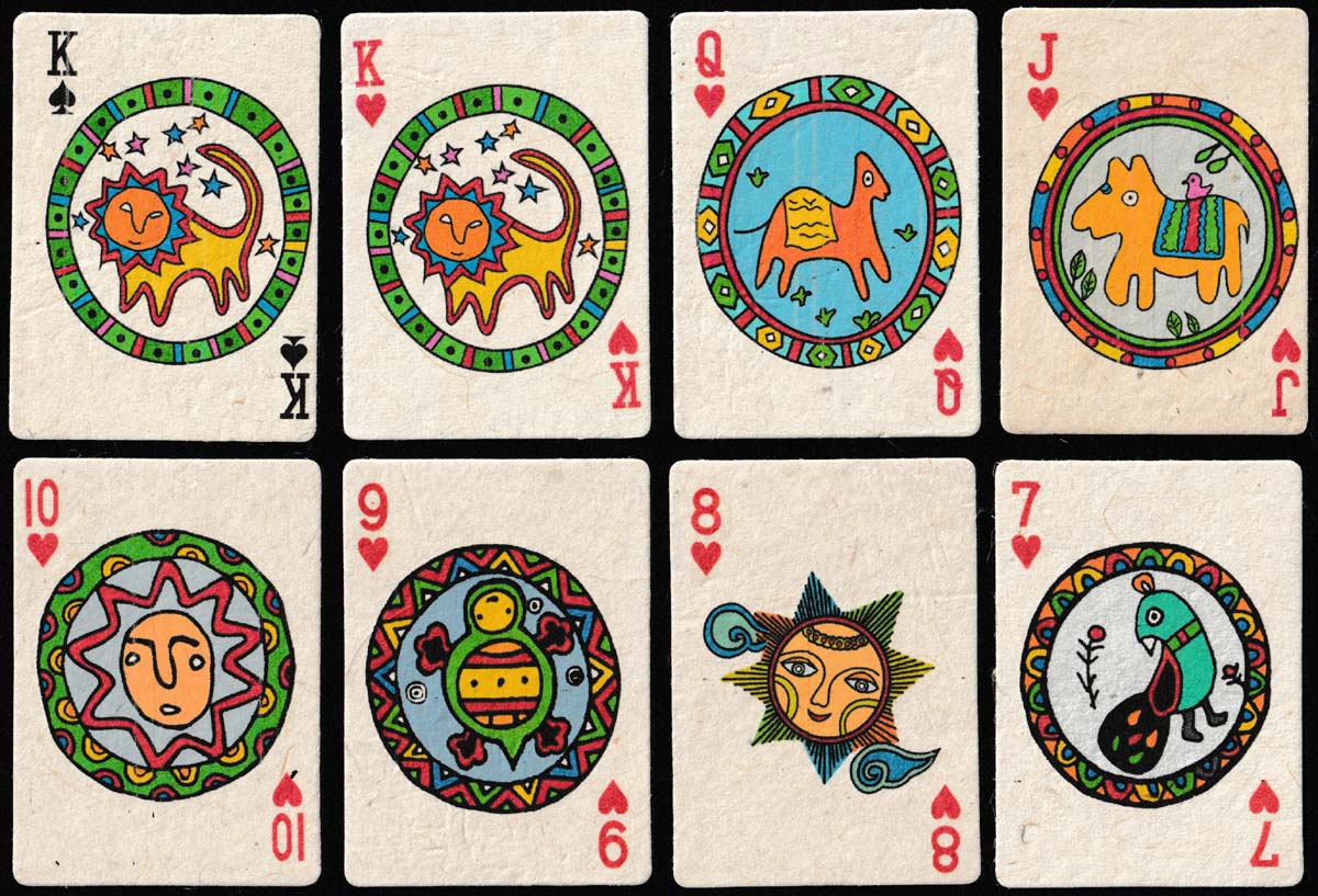 Happy Playing Cards on handmade paper from Nepal