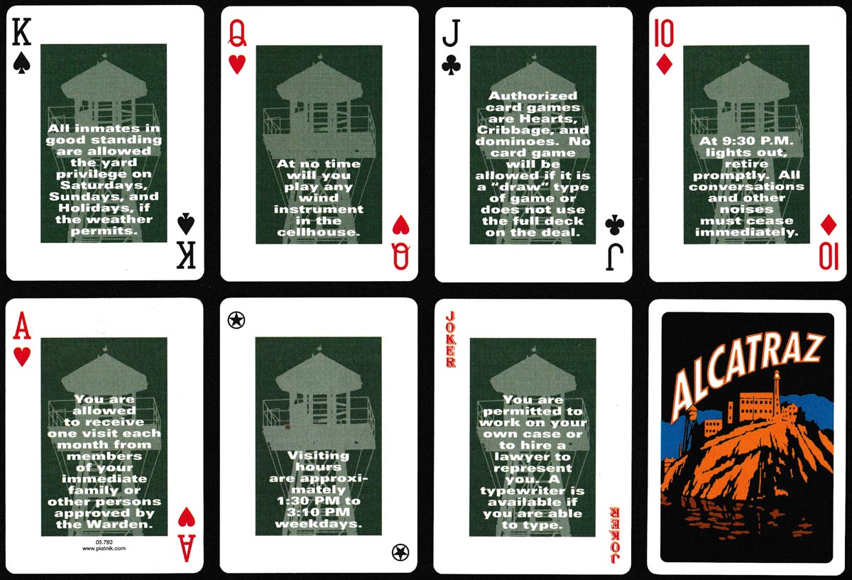 Alcatraz: Rules and Regulations Playing Cards