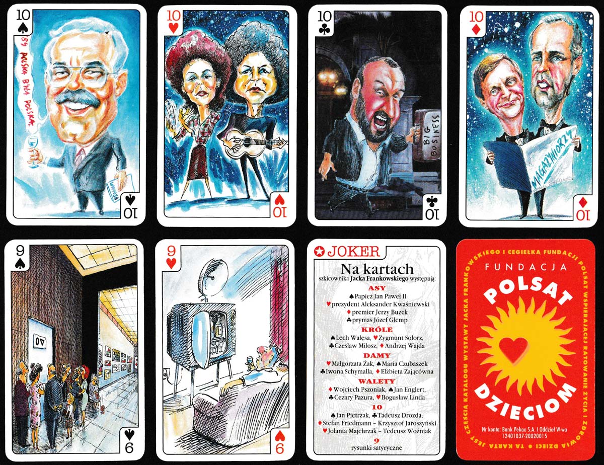 Pack of caricatures and cartoons in aid of Polsat children’s charity, c.2000