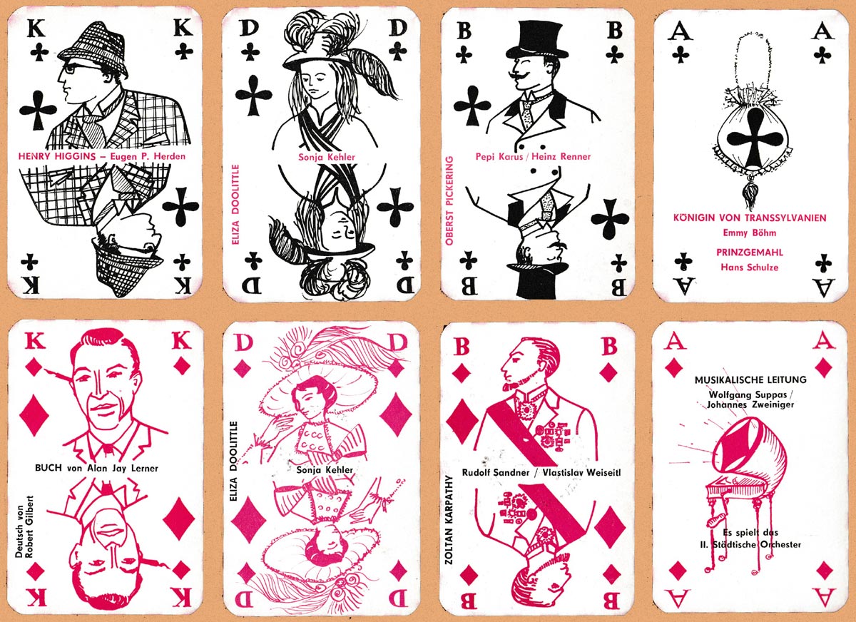 Theatre programme in the form of a pack of cards. East Germany, c.1967