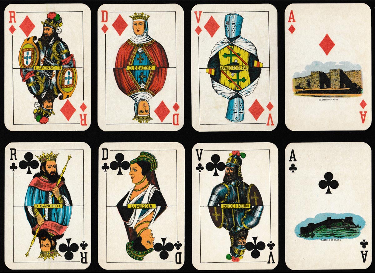Algarve playing cards produced by V. de J.J. Nunes for Edição Rotep, Lisbon, Portugal, 1977