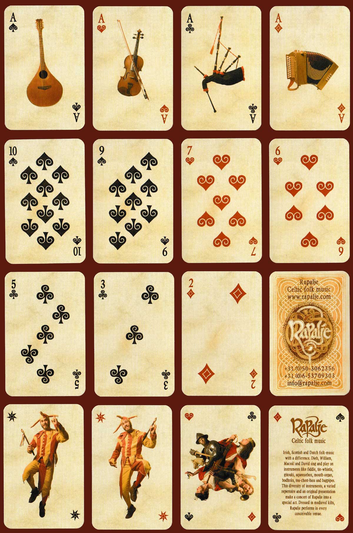 Promotional pack for Rapalje folk band, c.2004