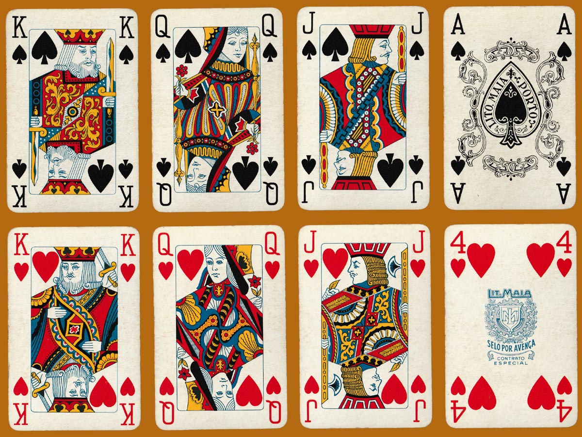 Cartas de Jogar English pattern by Litografia Maia, Porto, Portugal, c.1960