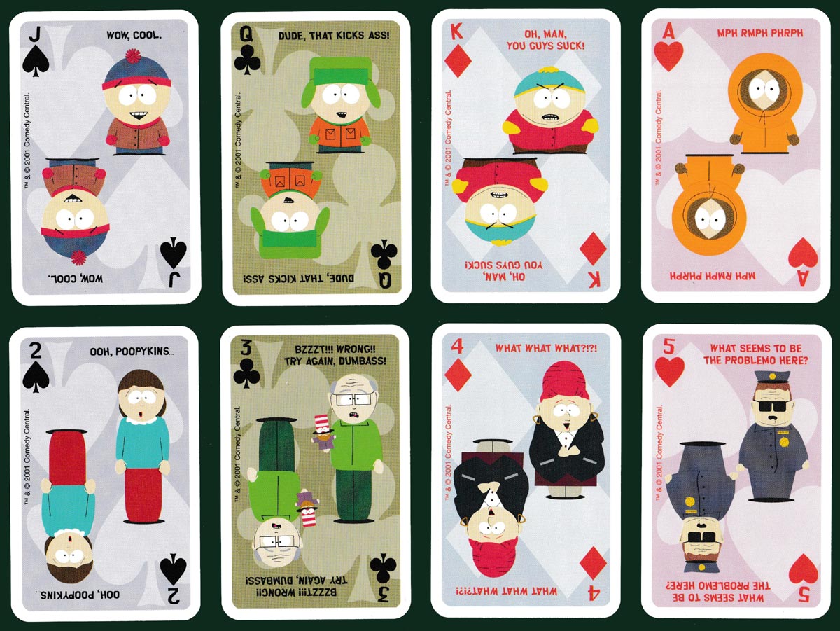 South Park playing cards by Carta Mundi for Hasbro Int. Inc., 2001