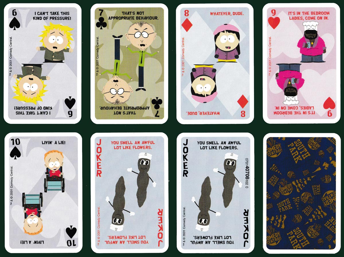 South Park playing cards by Carta Mundi for Hasbro Int. Inc., 2001