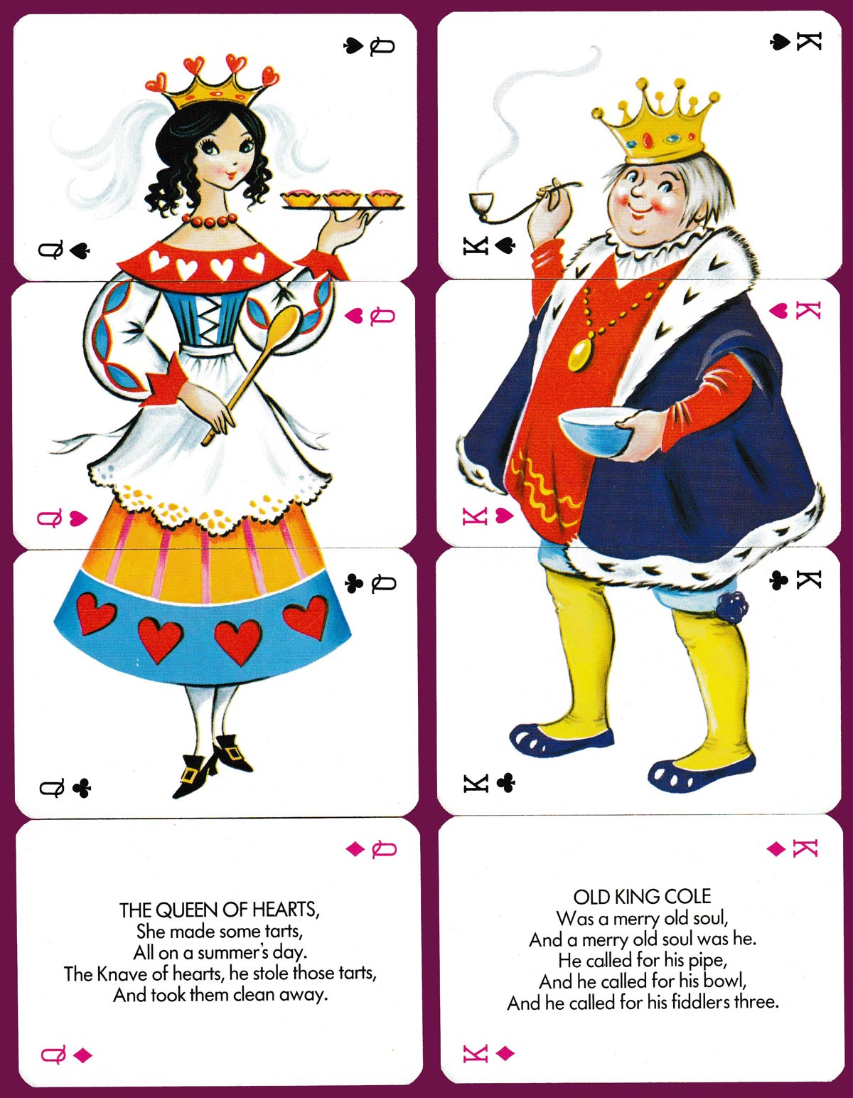 Nursery rhyme playing cards by Waddingtons, 1975
