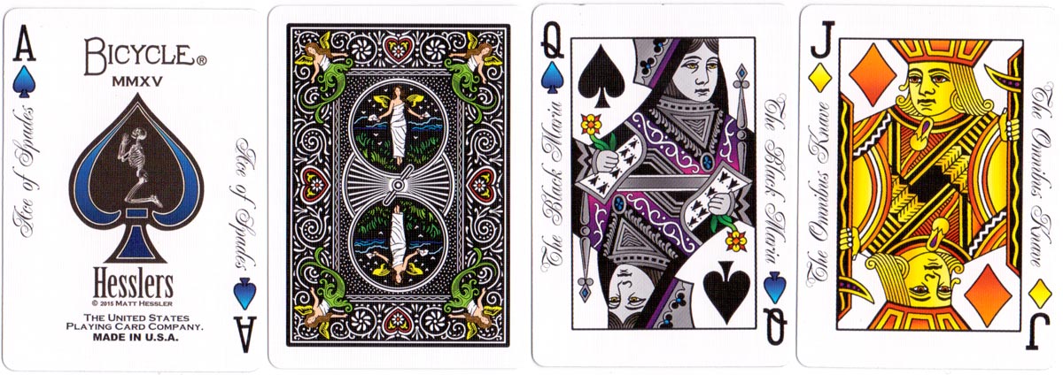 Matt Hessler’s “Enhanced” four-colour playing cards, 2015