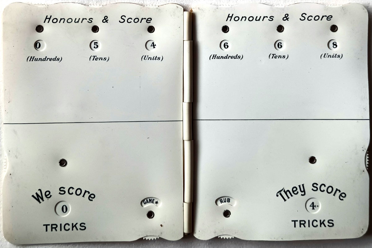 Celluloid Bridge & Whist marker promoting Maolassine Company, c.1910