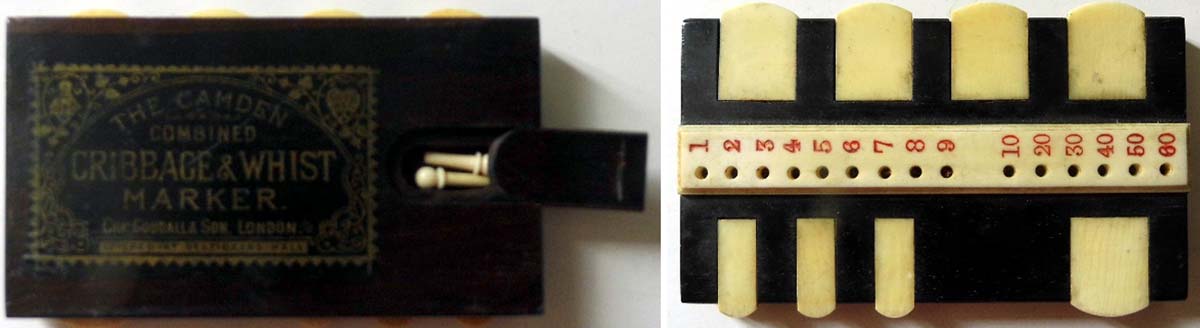 The Camden combined Cribbage & Whist Marker