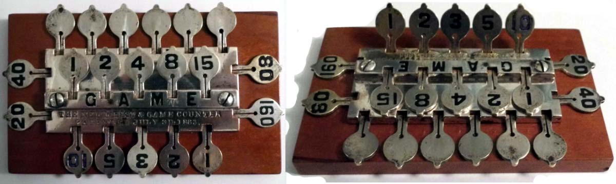 The New Whist & Game Counter” dated July 30 1883