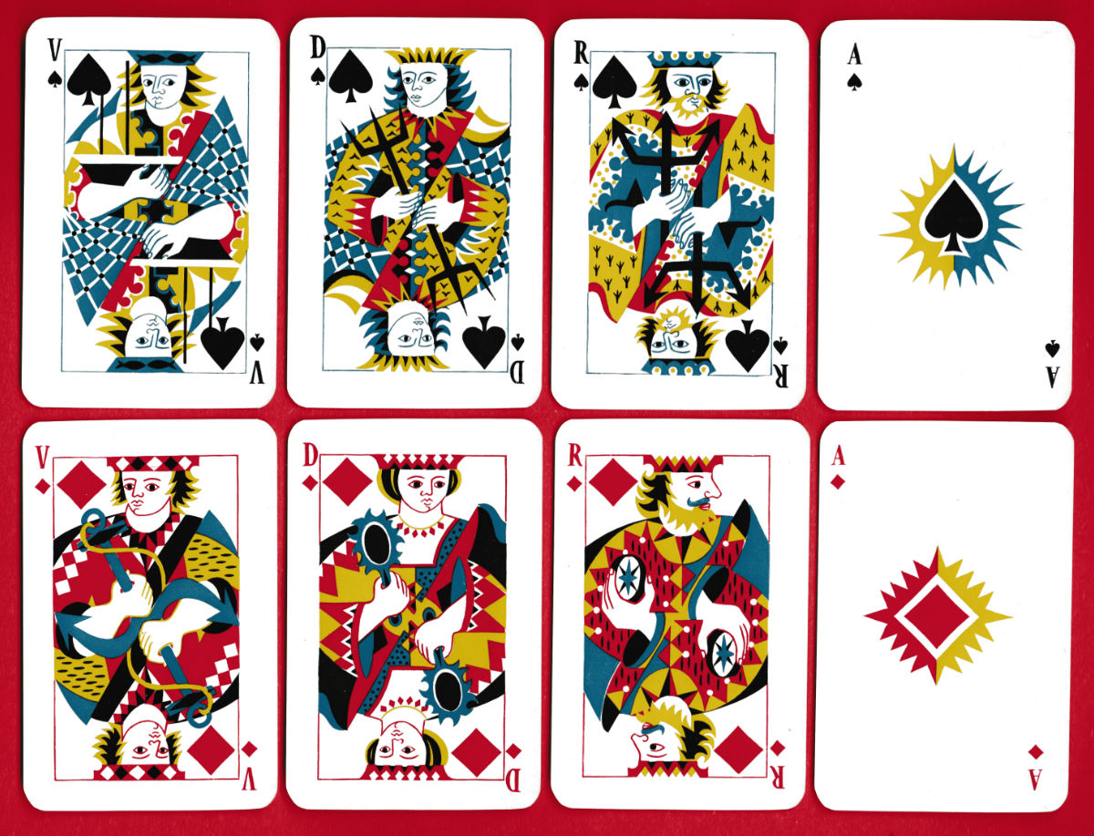 SCAC Jean Picart le Doux spade and diamond courts and aces