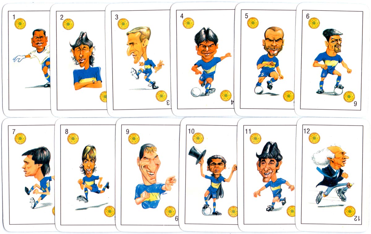 “Desafio” playing cards with football player caricatures, c.2000