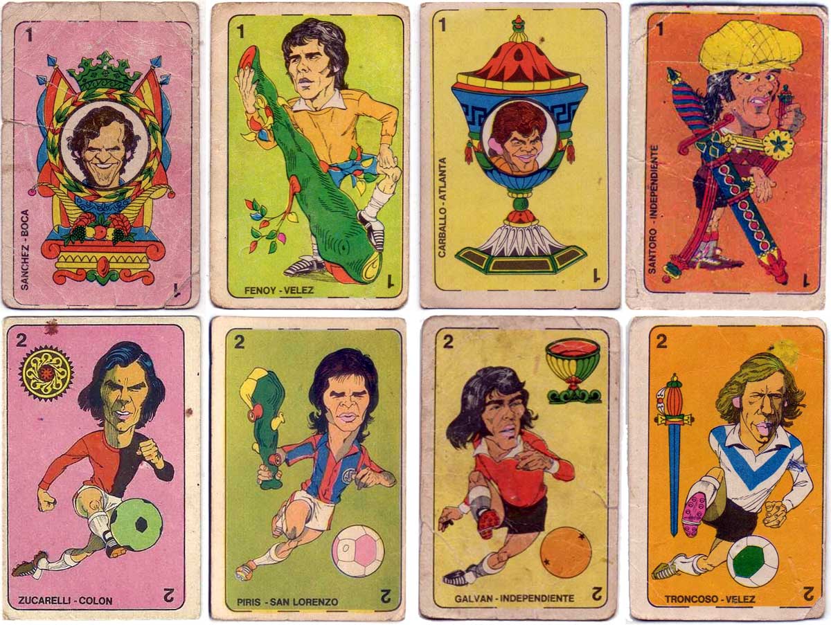 Figuritas Golazo collectible football cards from Argentina, 1973