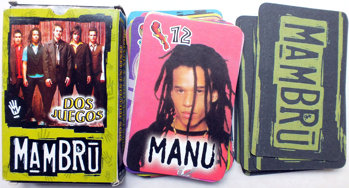 Mambru pop group playing cards from Argentina, 2002