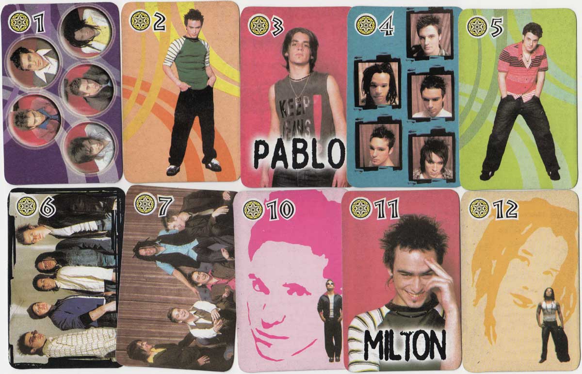 Mambru pop group playing cards from Argentina, 2002 Mambru pop group playing cards from Argentina, 2002