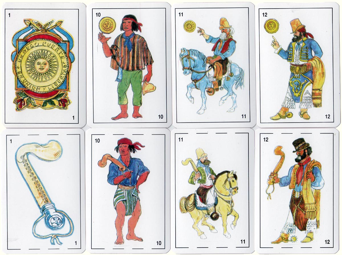 Gaucho playing cards with non-standard suit symbols Gaucho playing cards with non-standard suit symbols