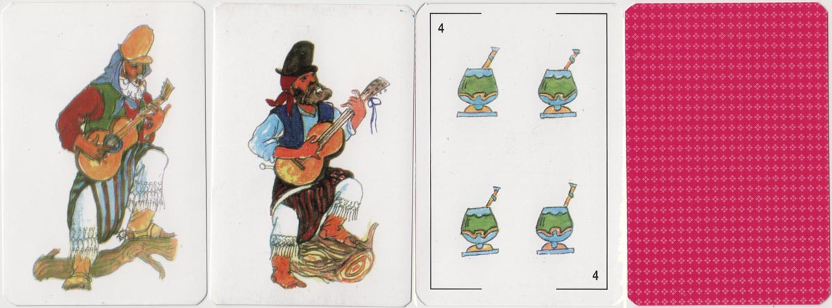 Gaucho playing cards with non-standard suit symbols