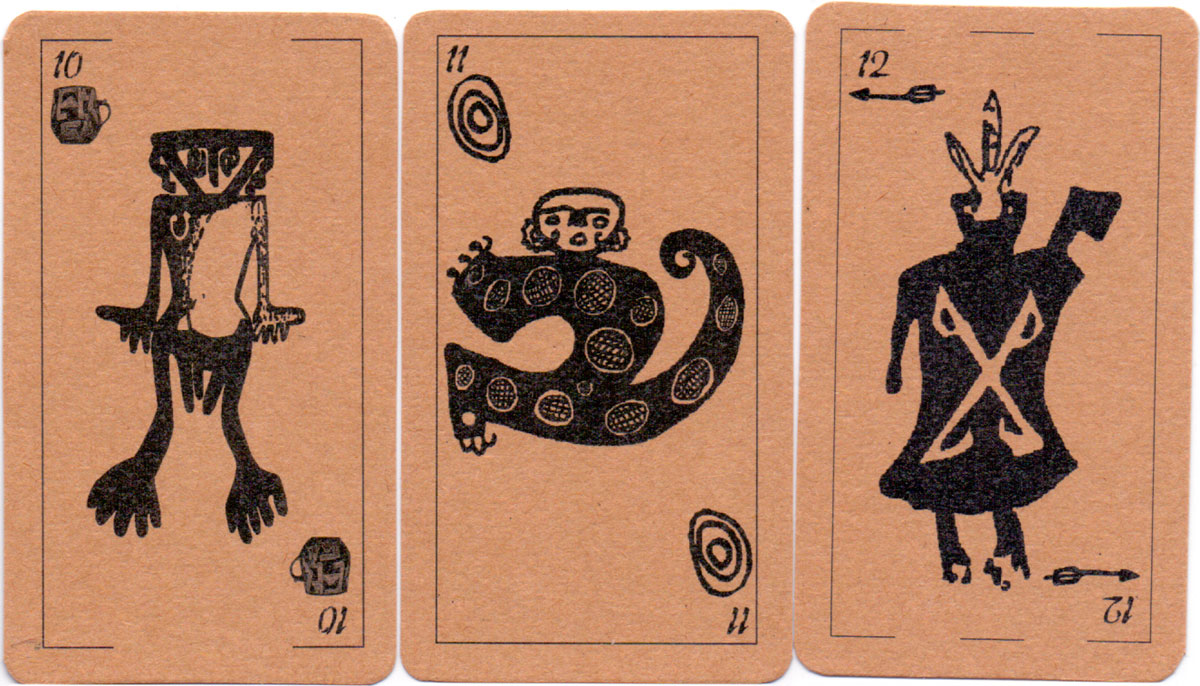 Spanish playing cards with Pre-Columbian designs from Argentina, 2001