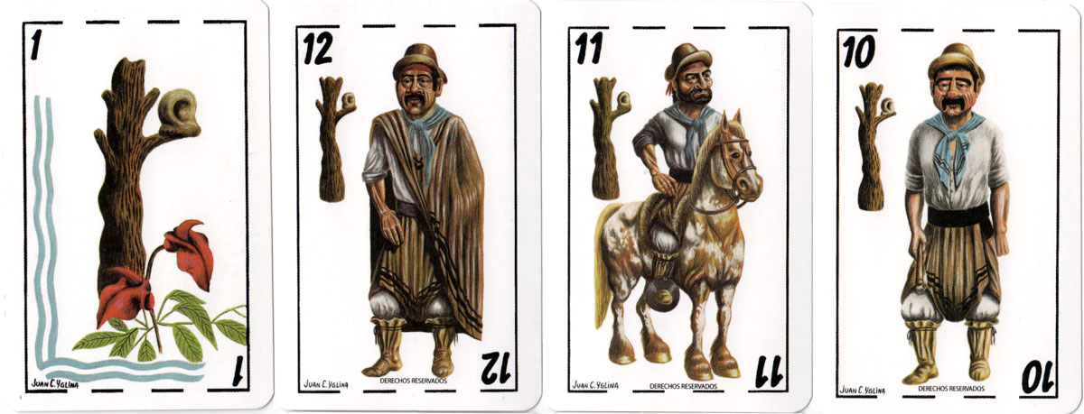 Gaucho themed playing cards designed by Juan C. Yelina for Profertil Granular Urea, 2006