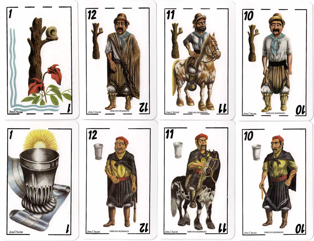 Gaucho themed playing cards designed by Juan C. Yelina for Profertil Granular Urea, 2006