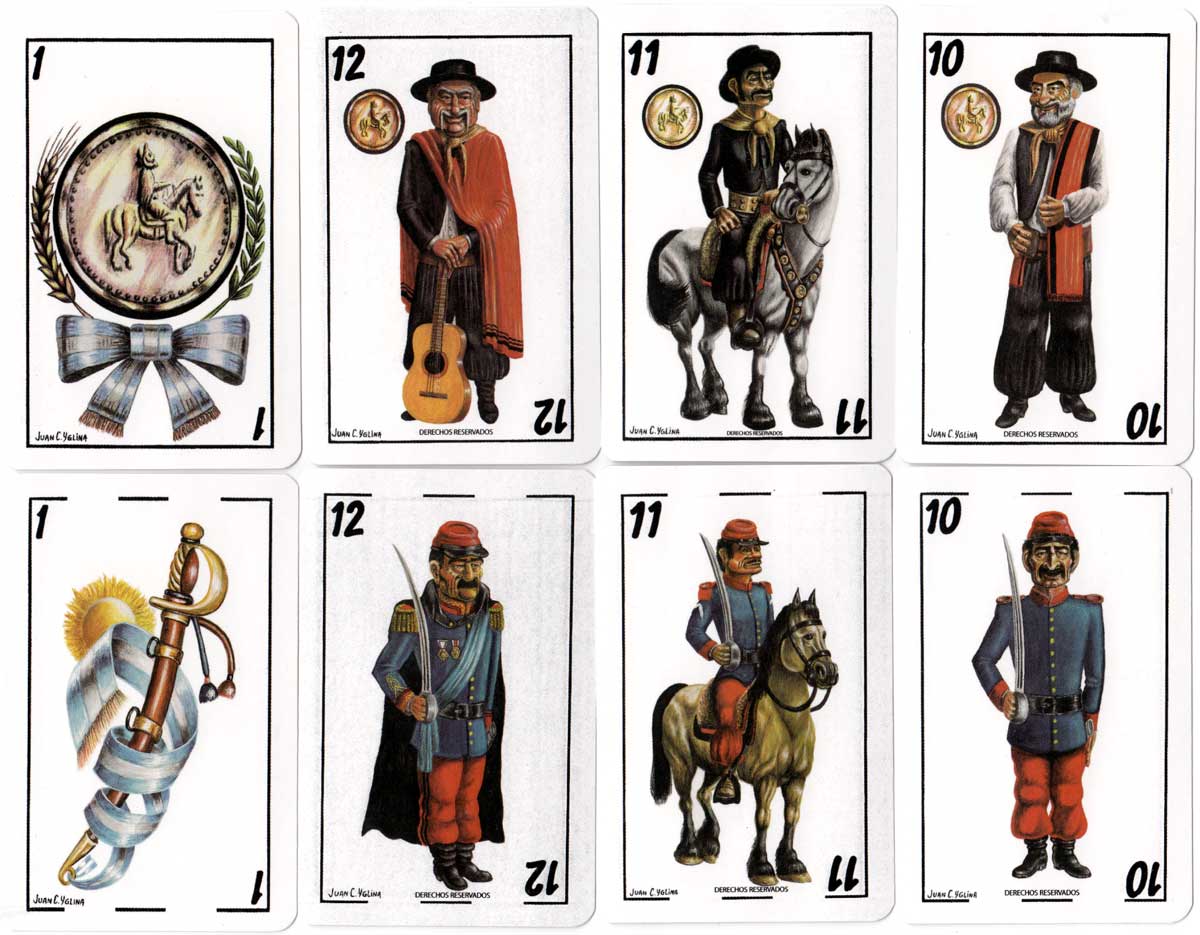 Gaucho themed playing cards designed by Juan C. Yelina for Profertil Granular Urea, 2006