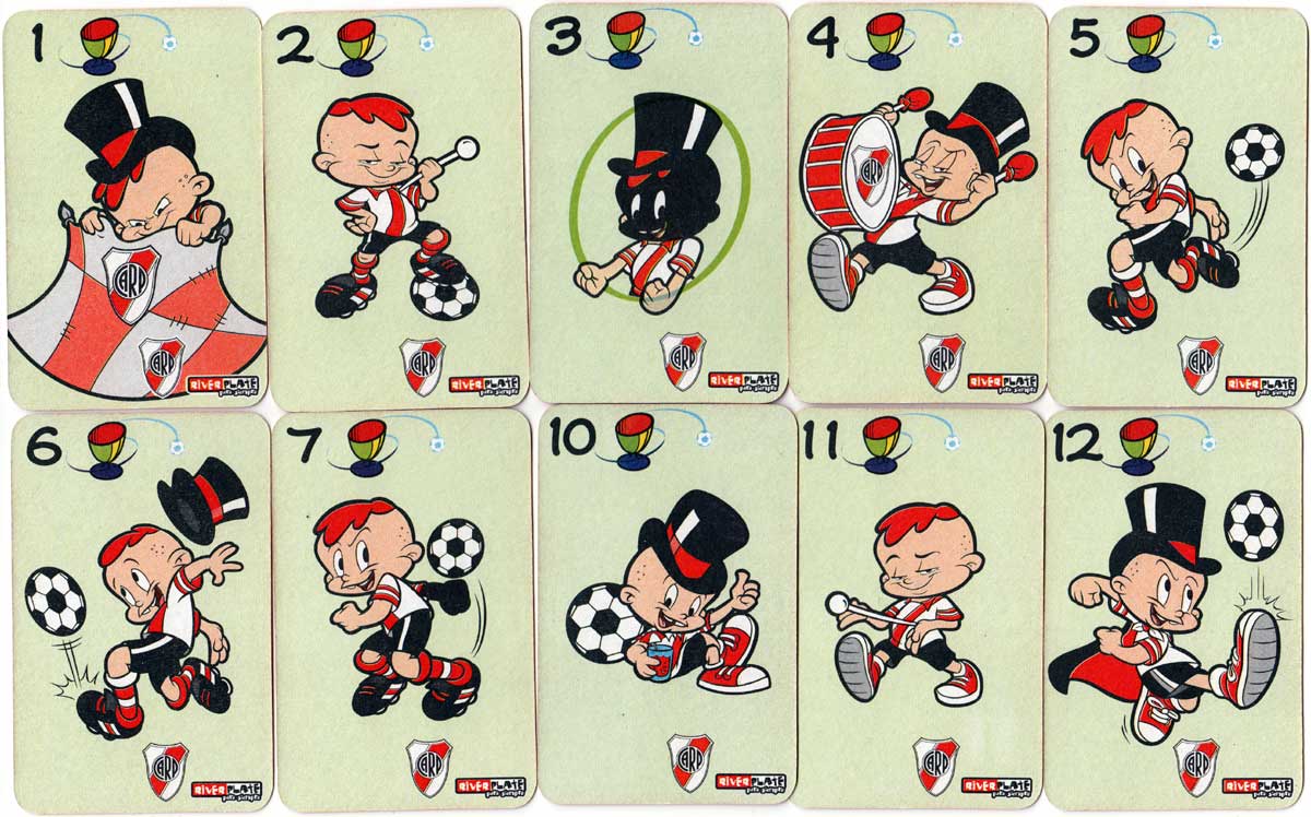 River Plate Para Siempre football club cartoon playing cards, c.2004
