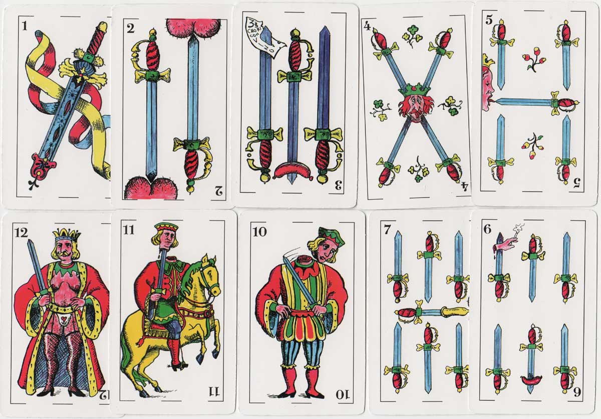 Hand-drawn semi-erotic playing cards by Lautaro Fiszman ‘El Tripero’, 2002
