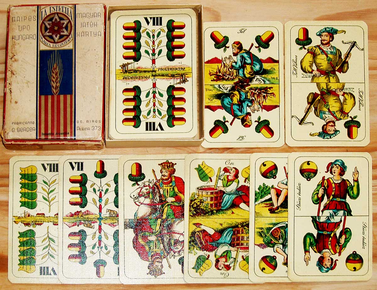 Hungarian 'Seasons' playing cards made by G. Berger, Alsina 373, Buenos Aires c.1940