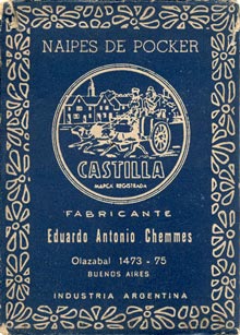 Naipes Castilla, Eduardo Antonio Chemmes, Buenos Aires, c.1950