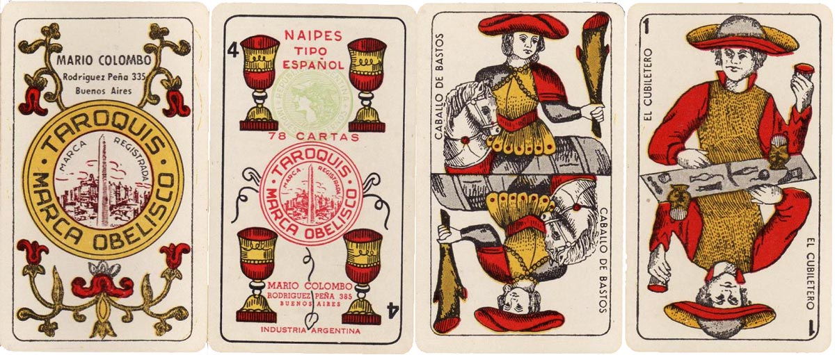 Taroquis Marca Obelisco, Mario Colombo, Buenos Aires, c.1950 Taroquis Marca Obelisco, Mario Colombo, Buenos Aires, c.1950